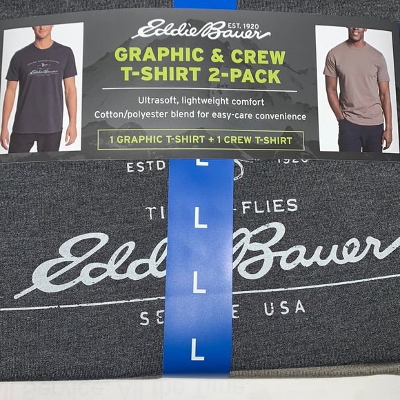 Eddie Bauer Men’s Graphic & Crew Tee, 2-Pack - Picture 5 of 12